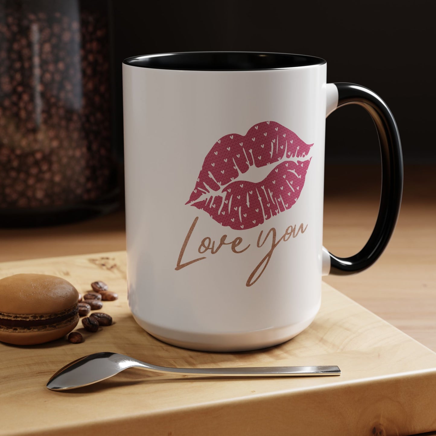 Valentine's Day Mug - Love You Lips Kiss