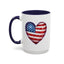 4th of July Mug - Heart American Flag