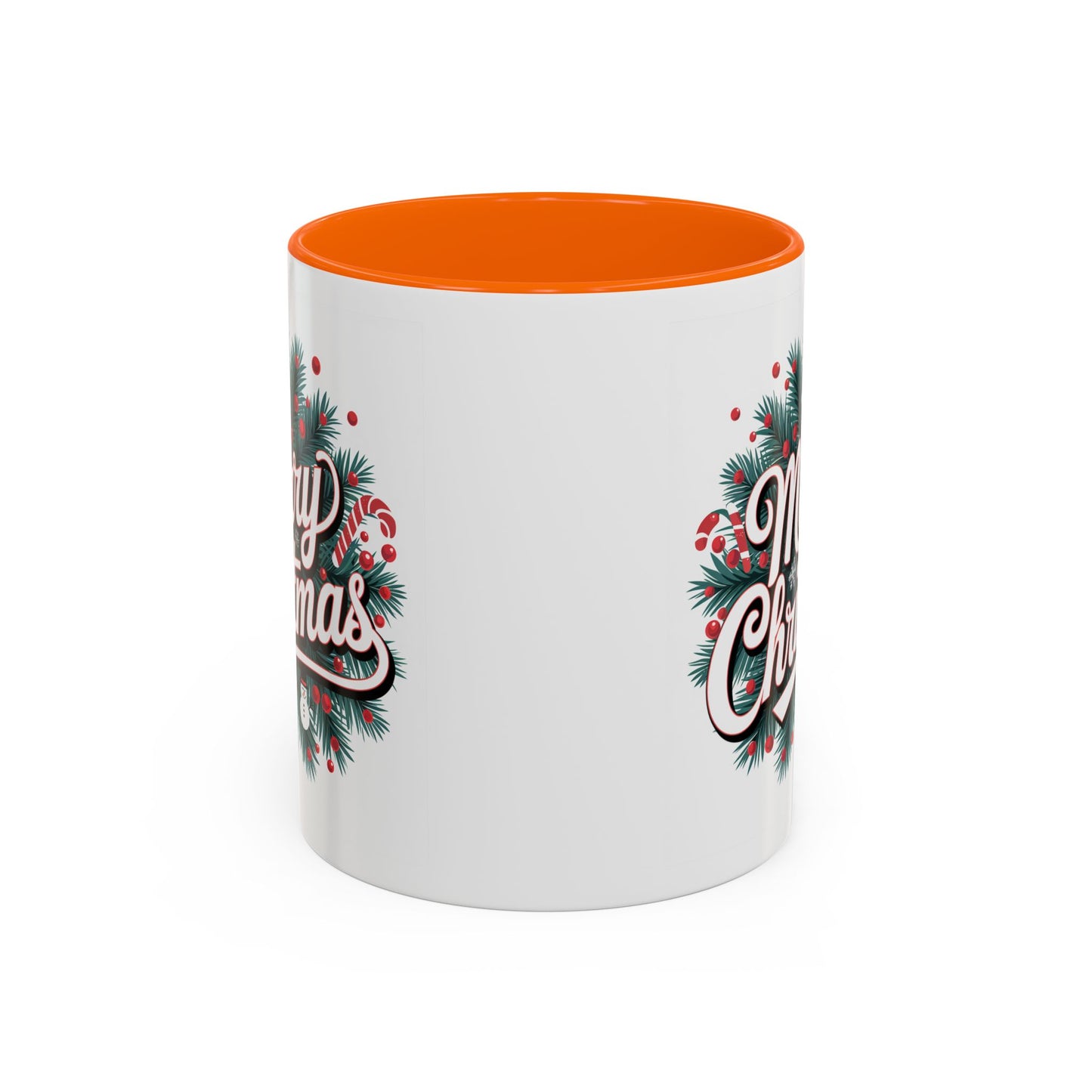 Christmas Mug - Merry Christmas White & Red Embossed Text