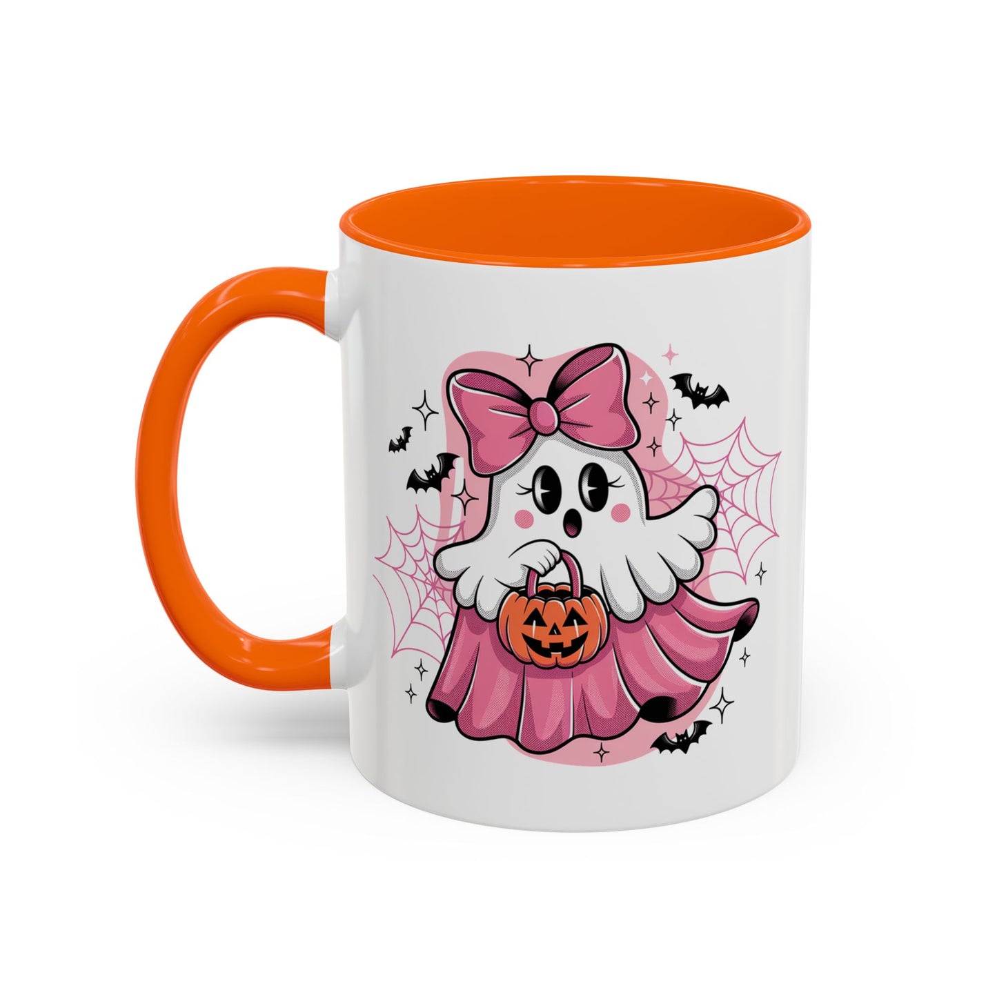 Halloween Mug - Ghost With Pink Bow