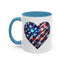 4th of July Mug - USA Sparkle Heart