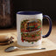 Christmas Mug - Happy Holidays White & Red Text Steam Locomotive