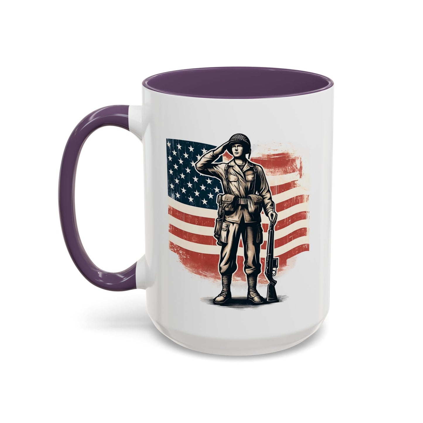 4th of July Mug - American Soldier Flag
