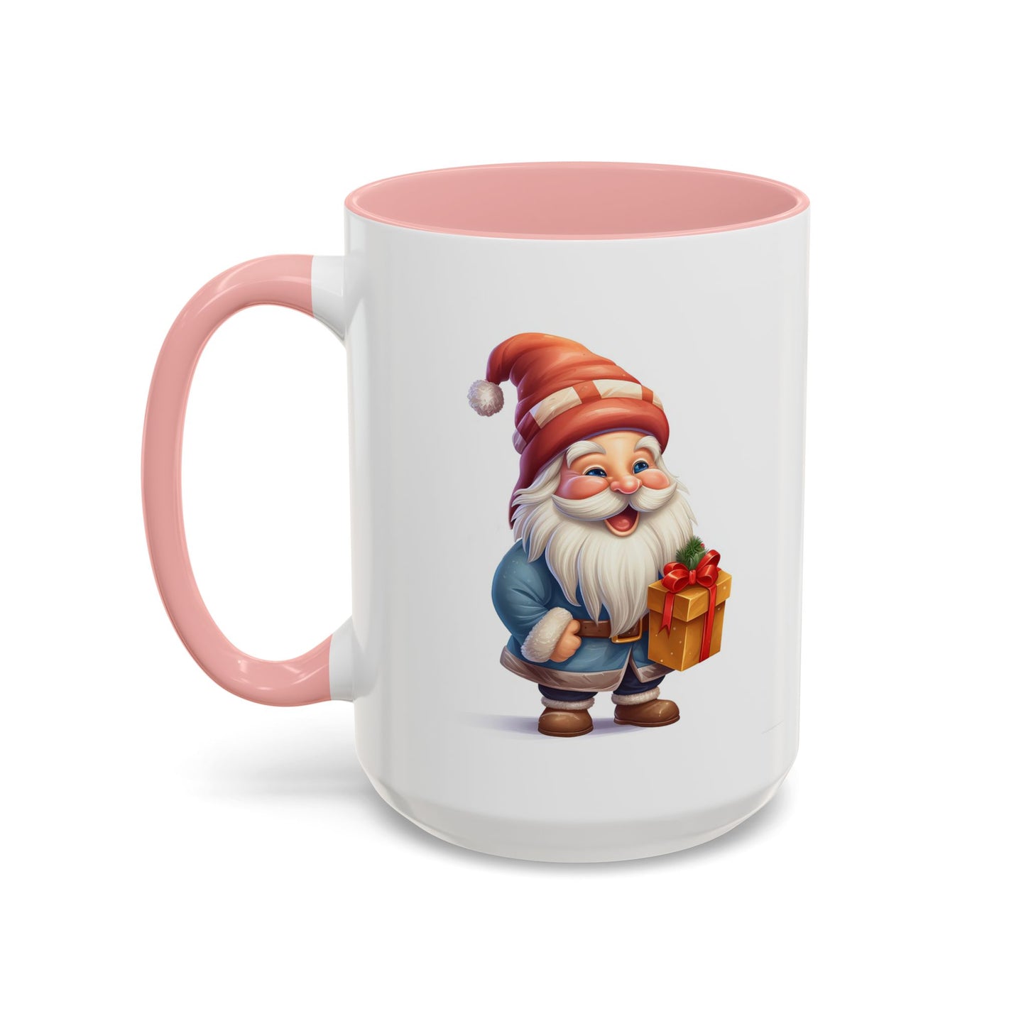 Christmas Mug - Old Gnome with Present