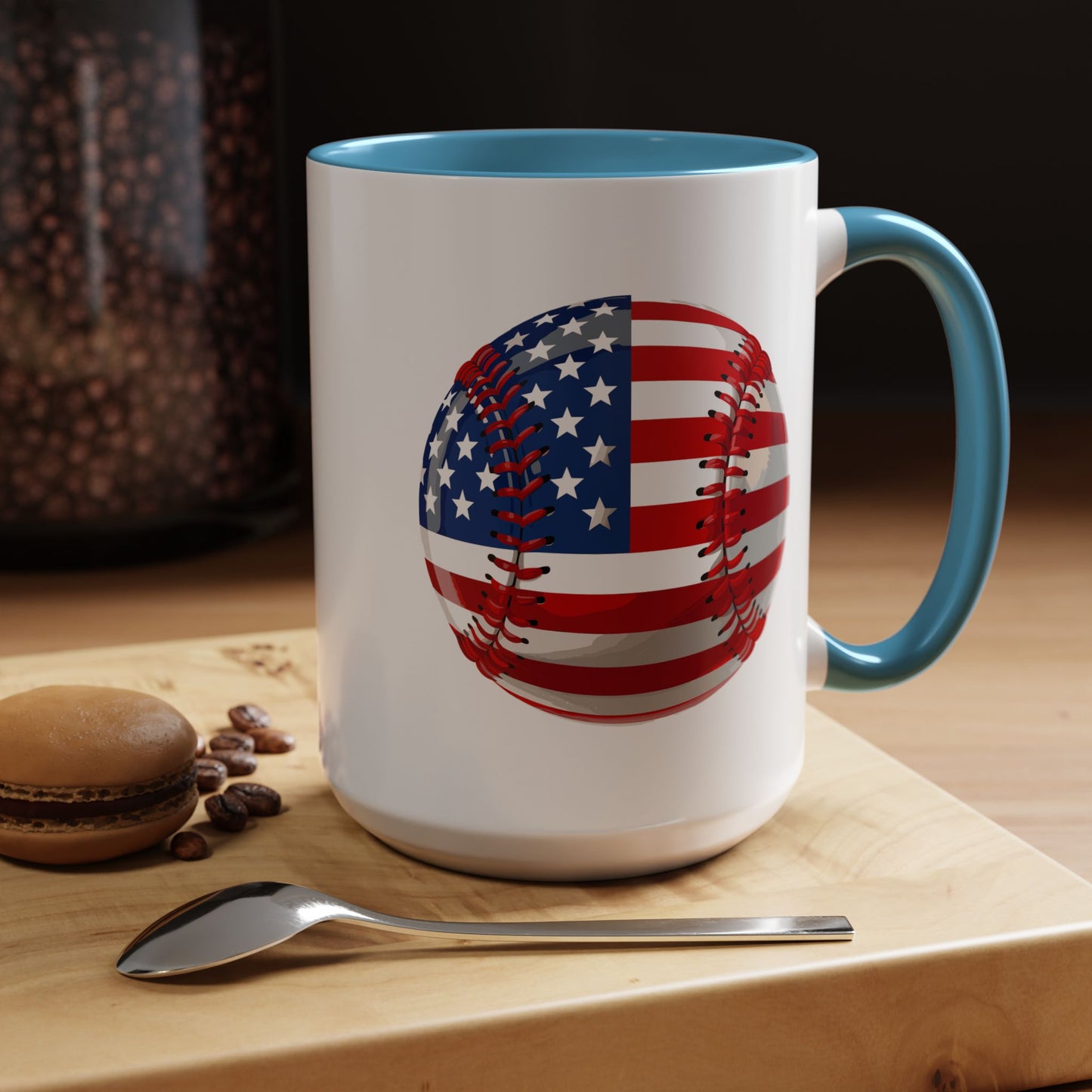 4th of July Mug - Baseball American Flag