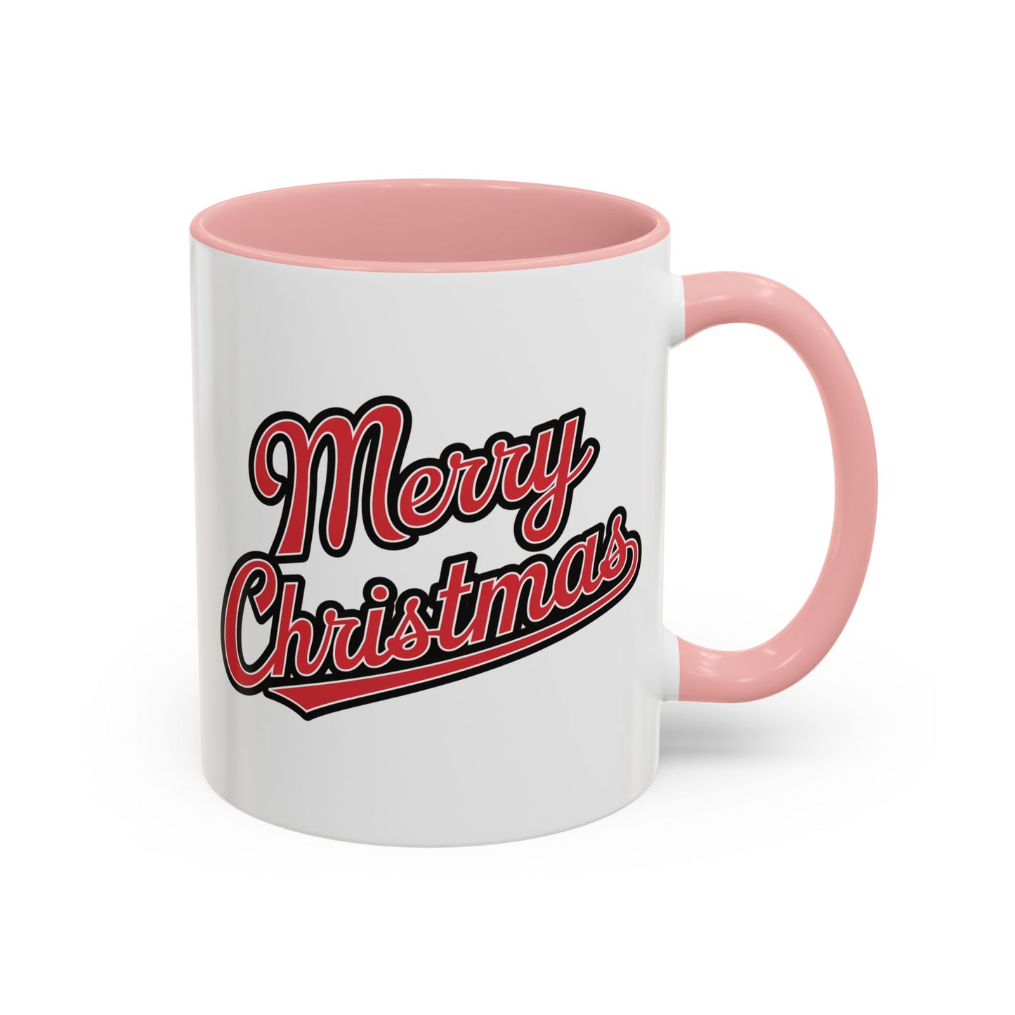 Christmas Mug - Merry Christmas Red & Black Baseball Text