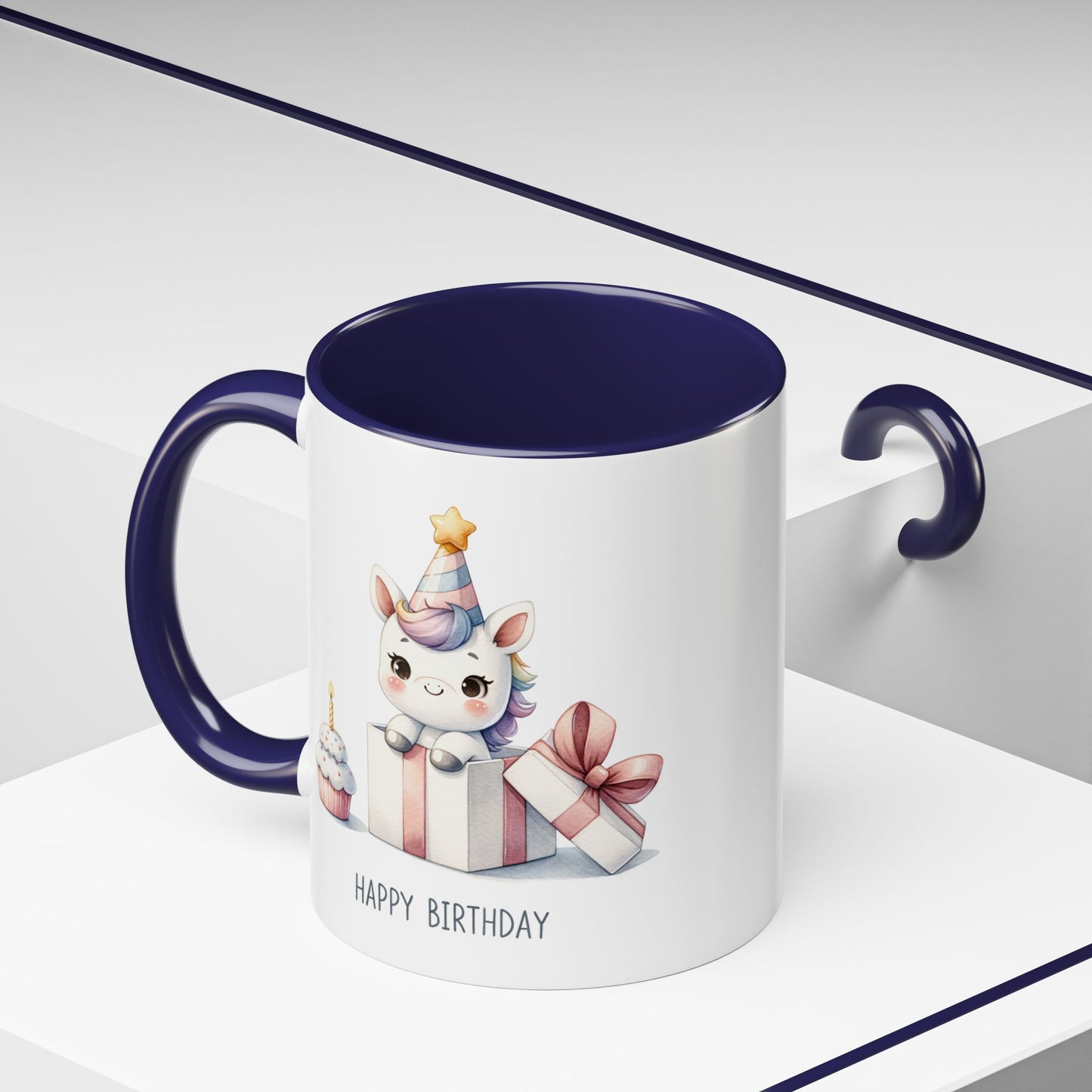 Birthday Mug - Unicorn With Present