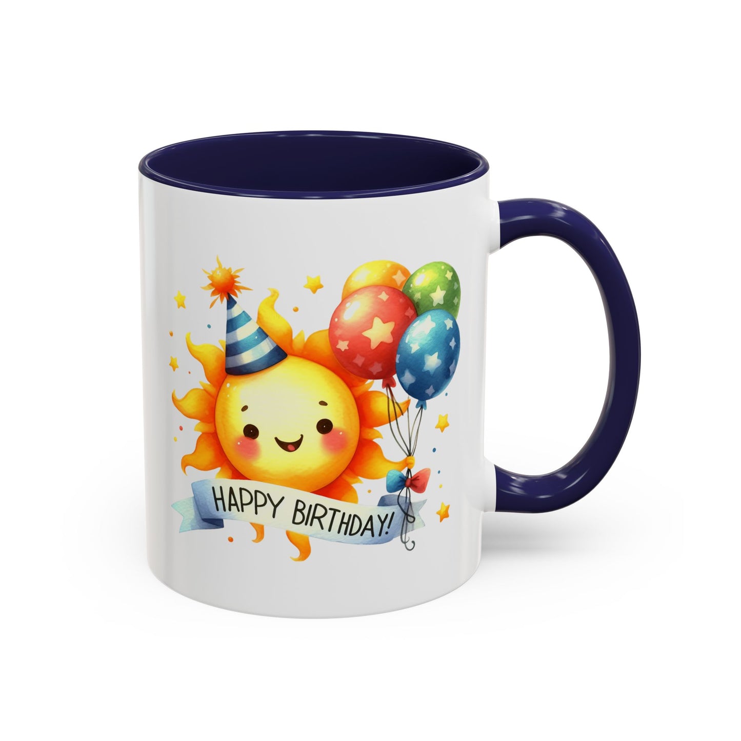 Birthday Mug - Happy Birthday Sun & Balloons