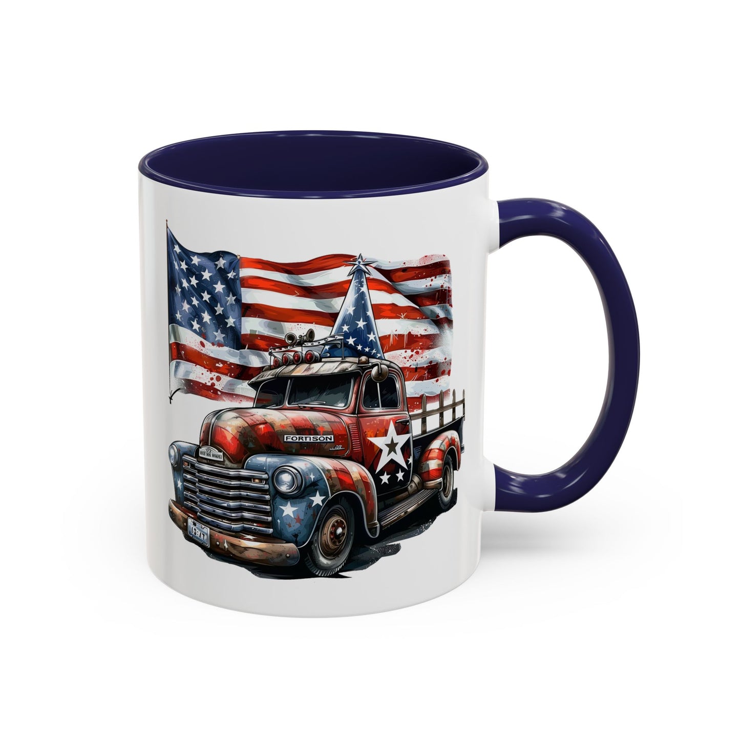 4th of July - Old Truck and Flag
