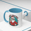 Christmas Mug - Merry Christmas Black & Red Text Cool Santa