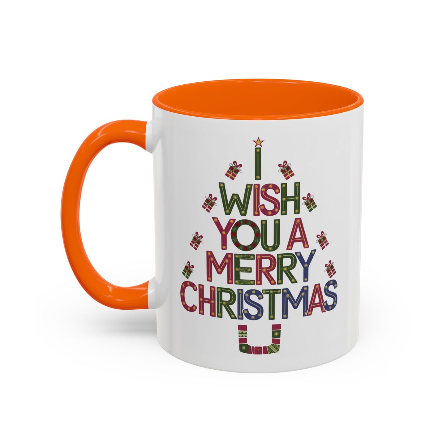 Christmas Mug - I Wish You a Merry Christmas Present Treee