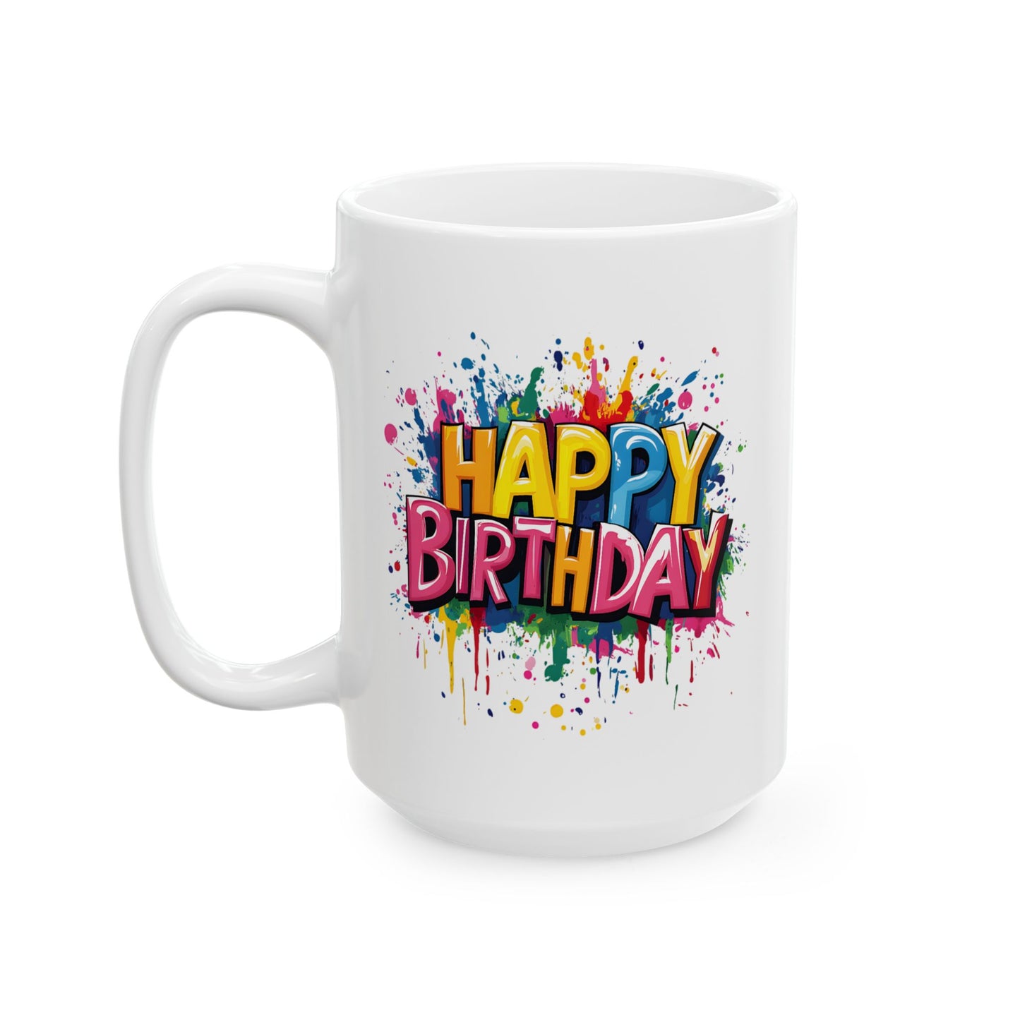 Birthday Mug - Happy Birthday Graffiti