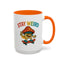 Humor Mug - Stay Weird Mushroom Skateboard