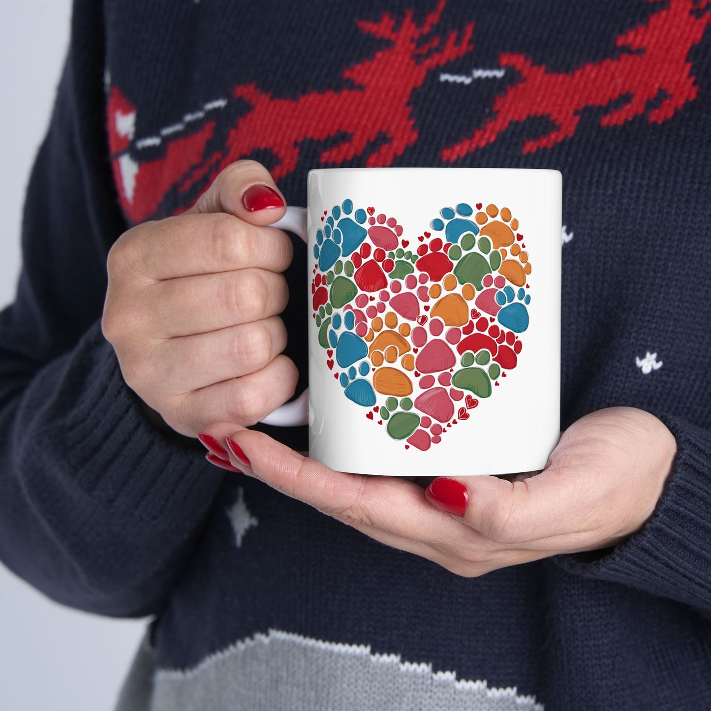 Animal Mug - Dog Paws Heart