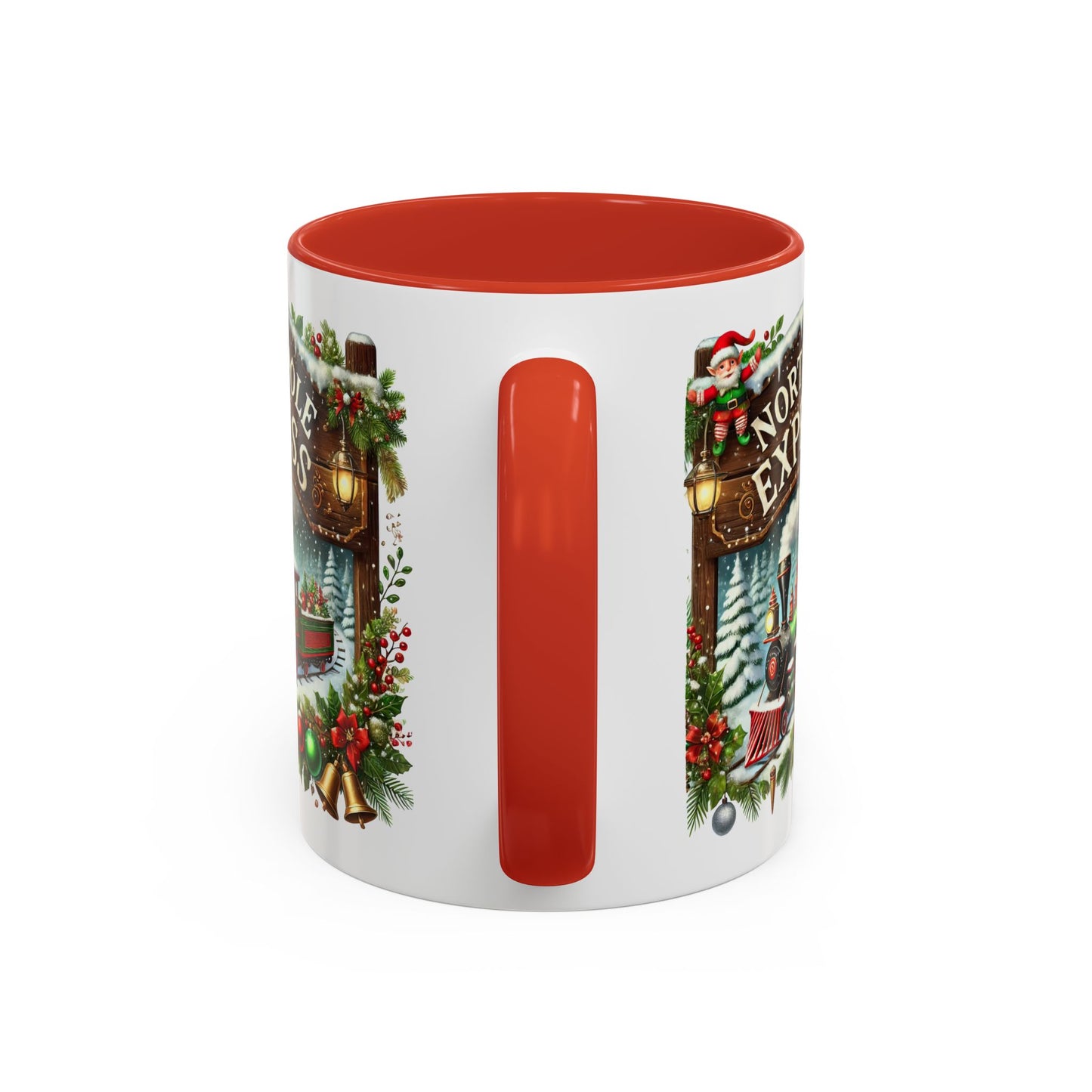 Christmas Mug - North Pole Express Steam Locomotive Ornaments