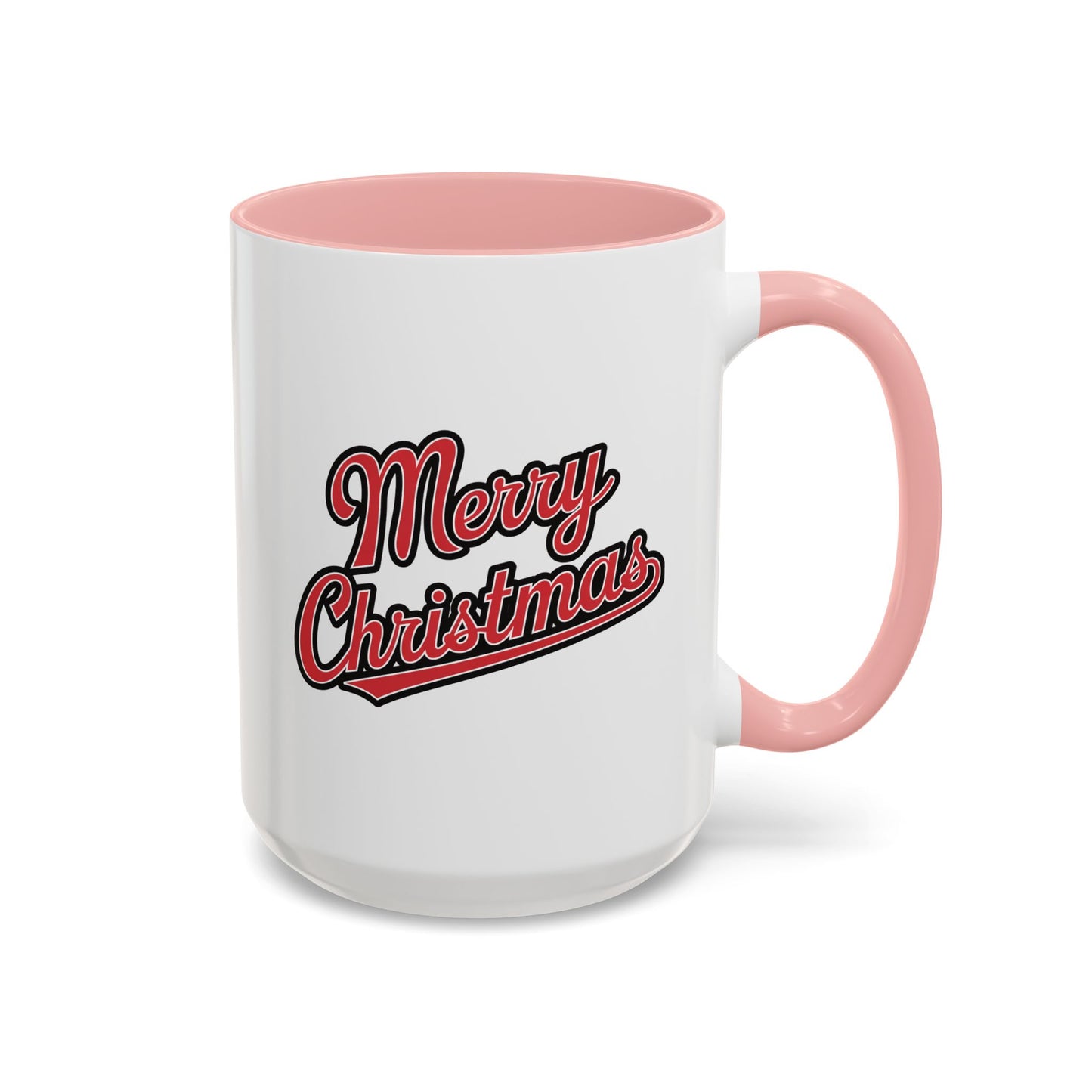 Christmas Mug - Merry Christmas Red & Black Baseball Text