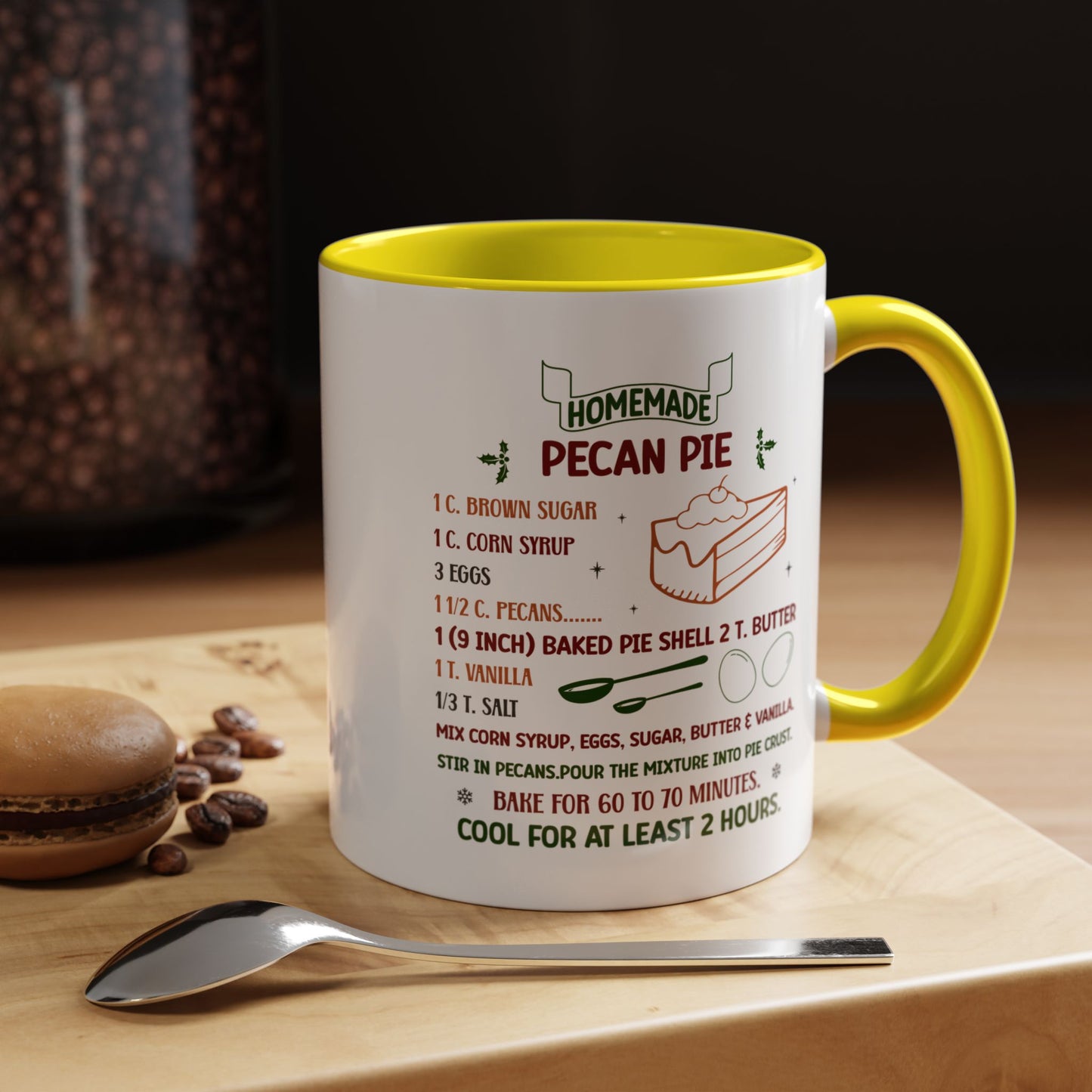 Christmas Mug - Homemade Pecan Pie Recipe