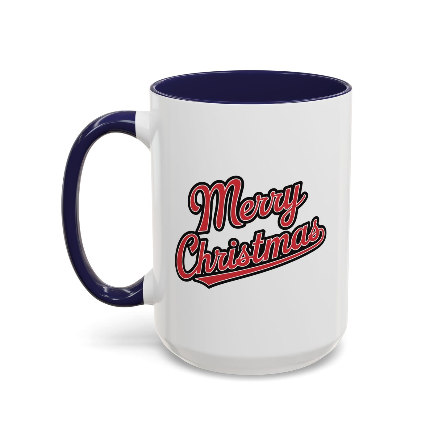 Christmas Mug - Merry Christmas Red & Black Baseball Text