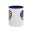 4th of July Mug - USA Flag Heart