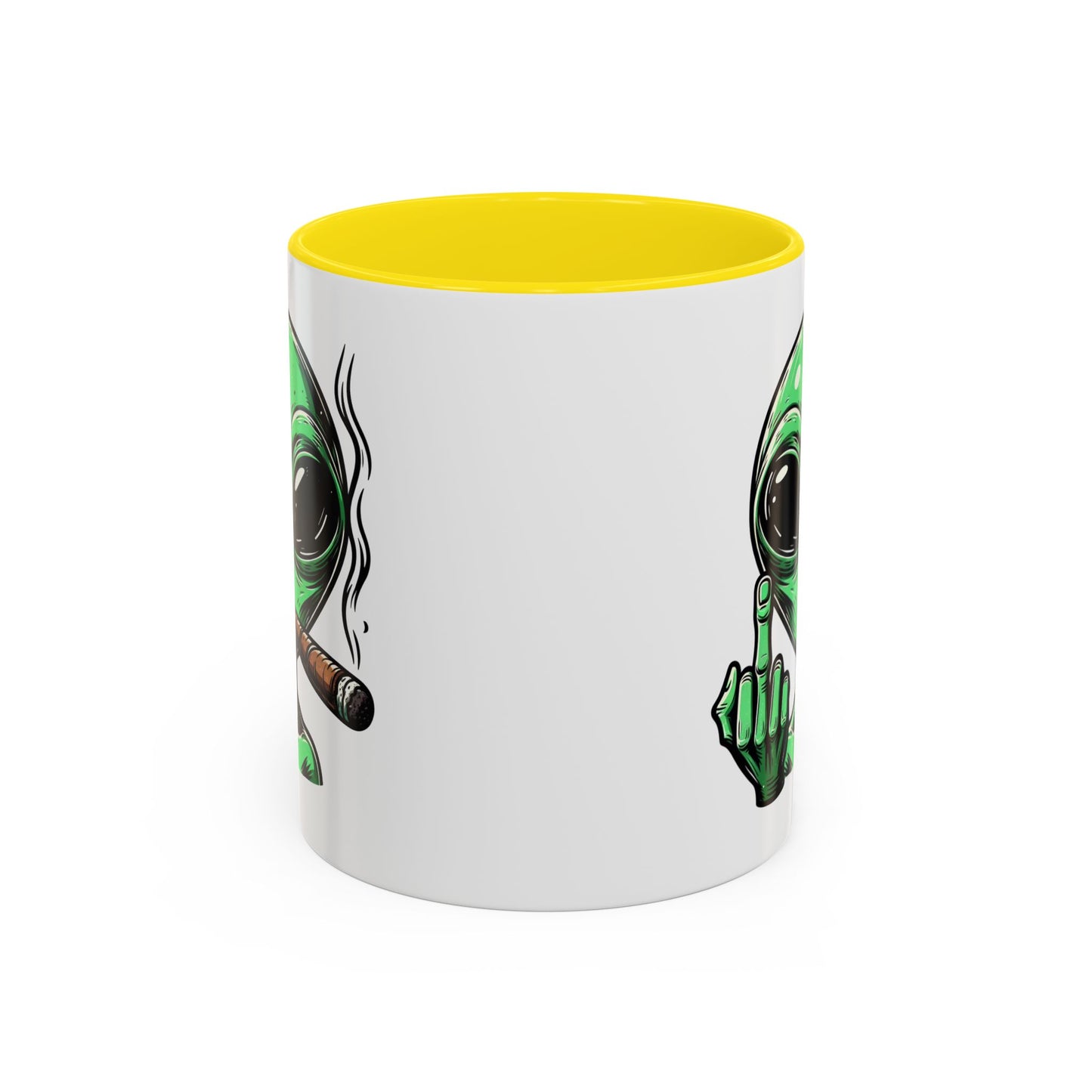 Adult Mug - Green Alien Fuck You Human