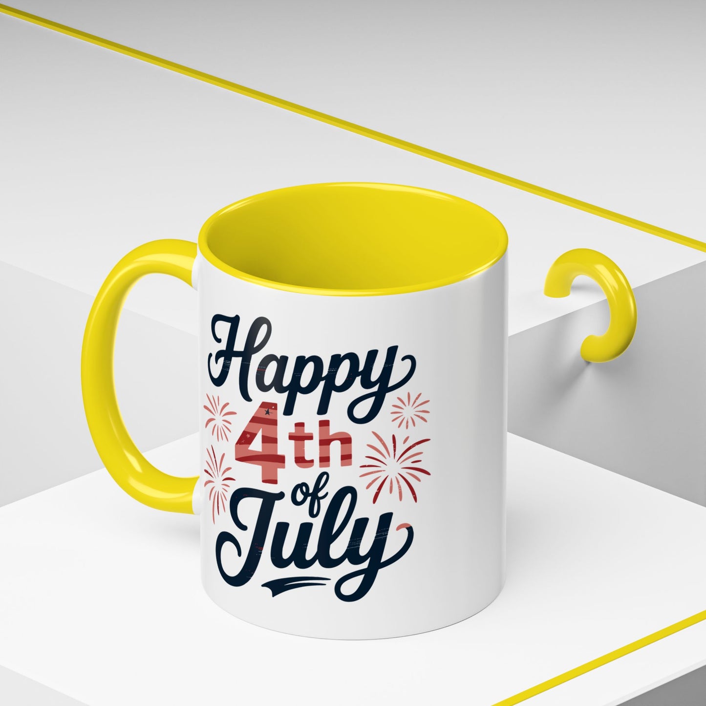 4th of July Mug - Happy 4th of July Fireworks