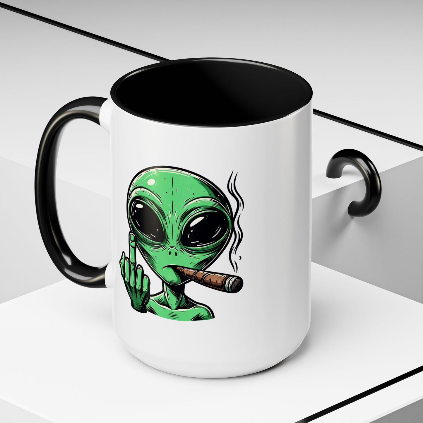 Adult Mug - Green Alien Fuck You Human