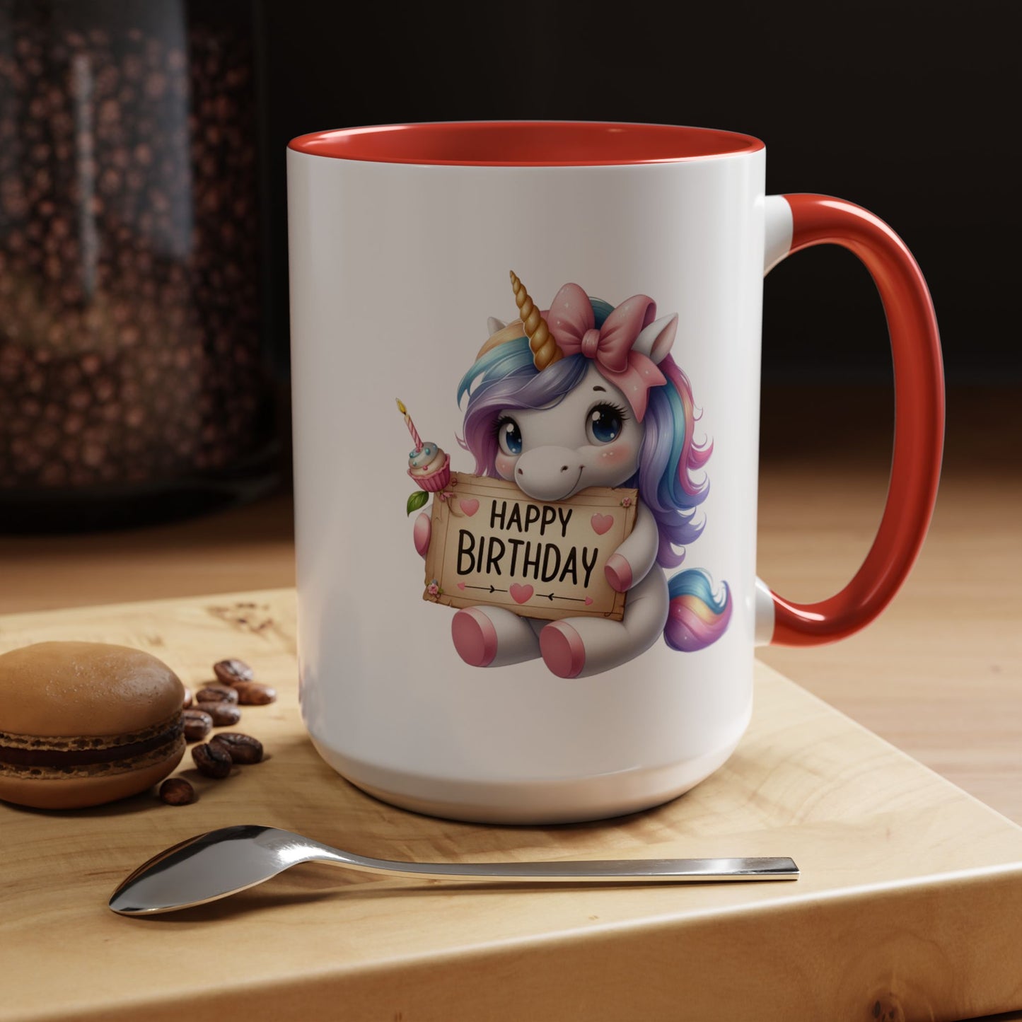 Birthday Mug - Girl Unicorn Happy Birthday Sign