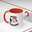 Christmas Mug - Merry Christmas Black Text Santa Tree