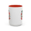 Christmas Mug - Happy Holidays and Merry Christmas Blue Green Yellow Red Text
