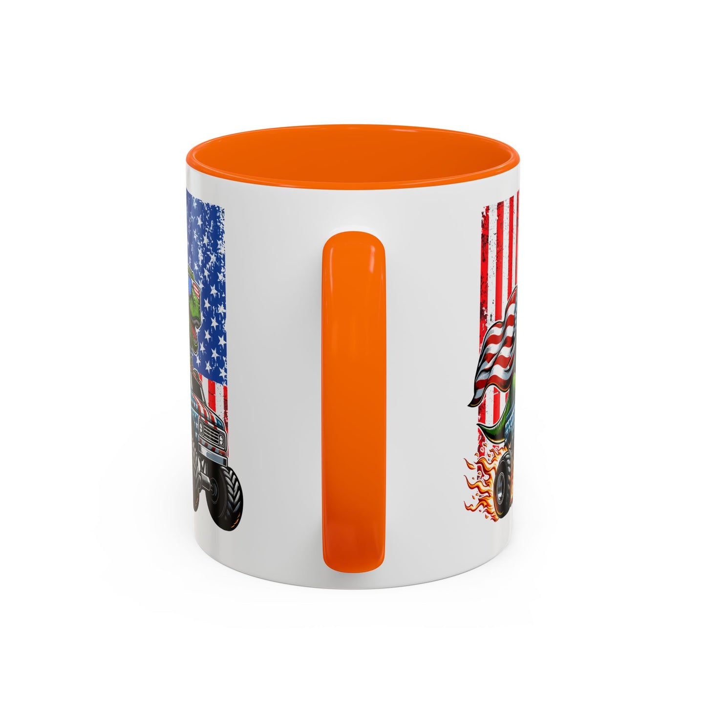 4th of July Mug - T Rex Riding Monster Truck