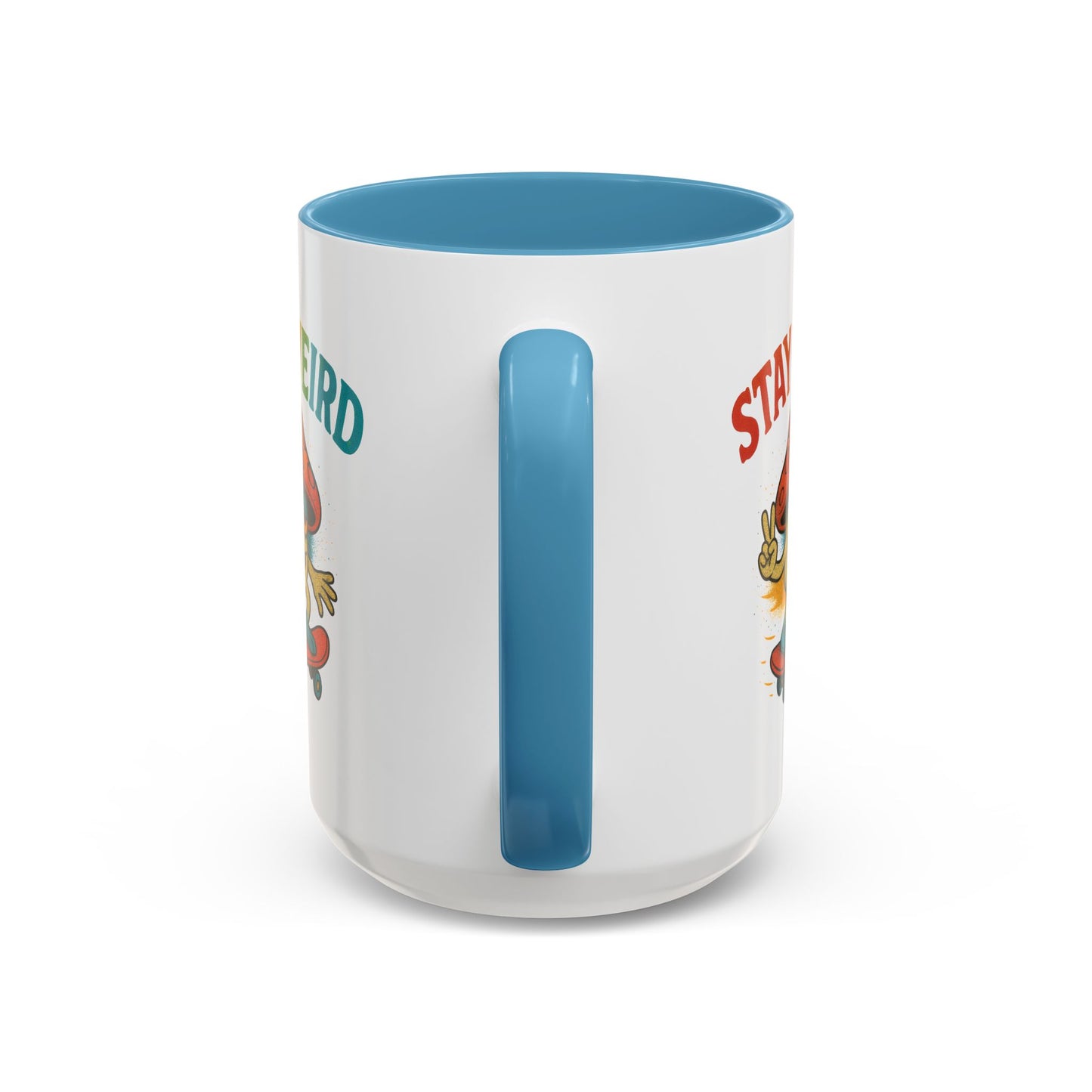 Humor Mug - Stay Weird Mushroom Skateboard