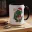 Christmas Mug - Merry Christmas Red Text Dinosaur Tree