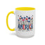 4th of July Mug - Floral America Patriotic