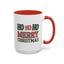 Christmas Mug - Ho Ho Ho Merry Christmas Green & Red Text