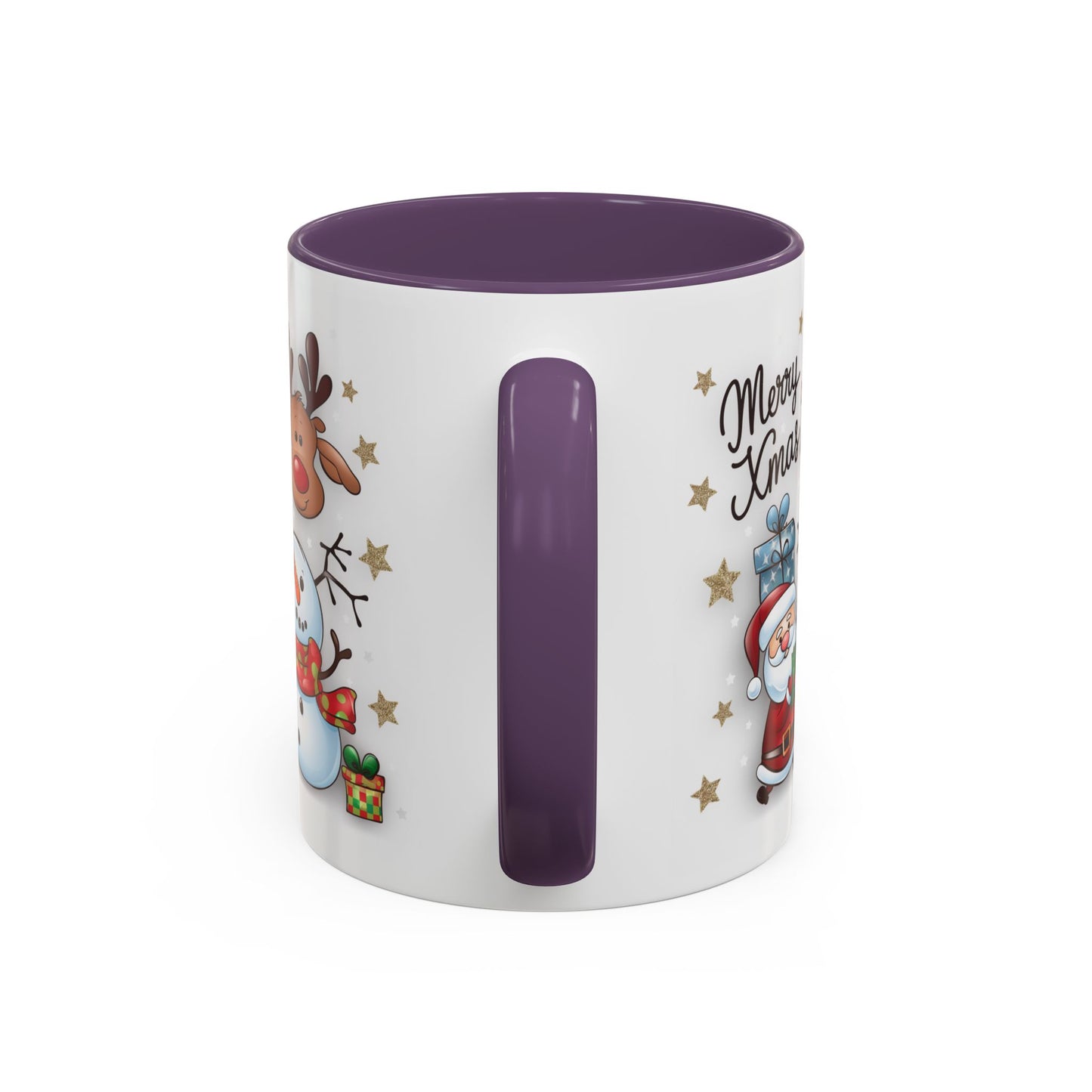 Christmas Mug - Merry Xmas Santa Snowman Reindeer