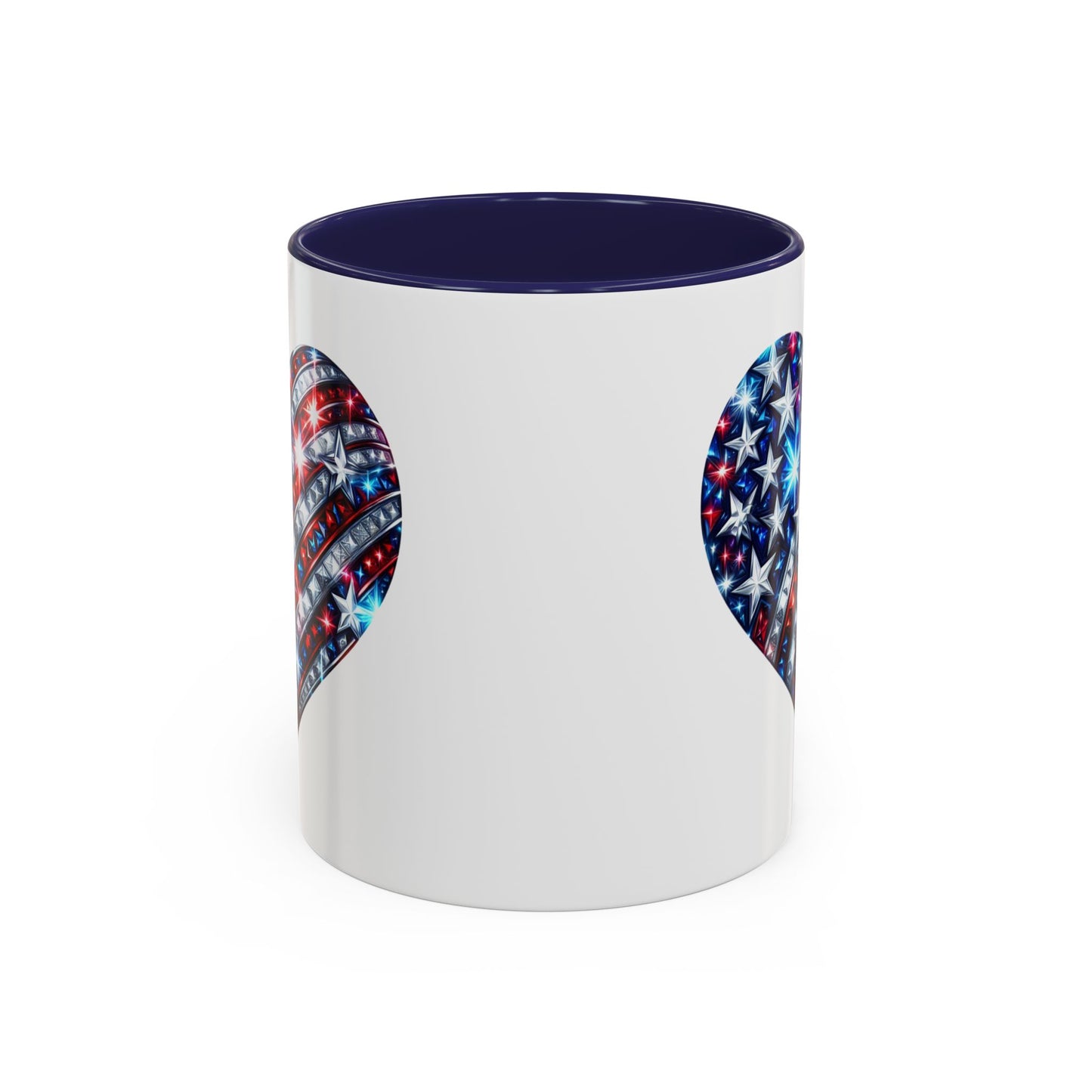 4th of July Mug - USA Sparkle Heart