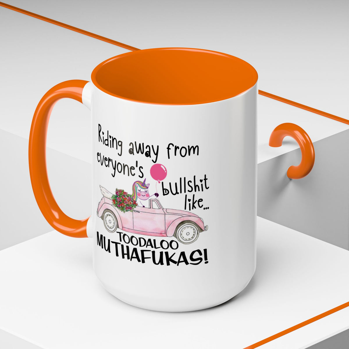 Adult Mug - Riding Away From Everyones Bullshit
