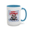 Christmas Mug - Merry Christmas Red Text Puppy Green Top 2