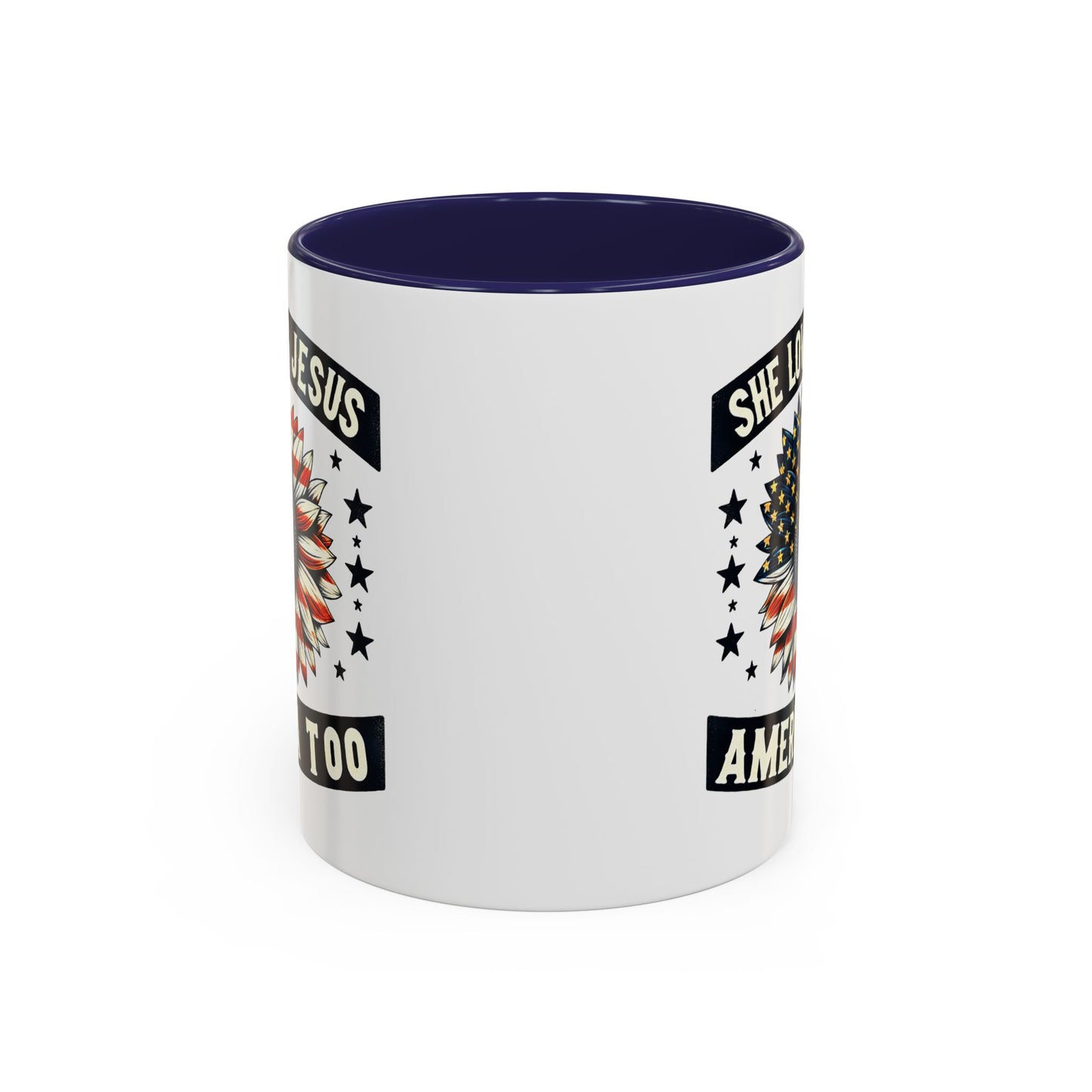 4th of July Mug - She Loves Jesus & America Too
