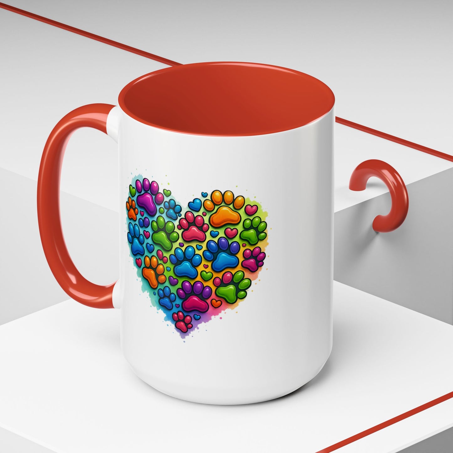Animal Mug - Dog Paws Heart