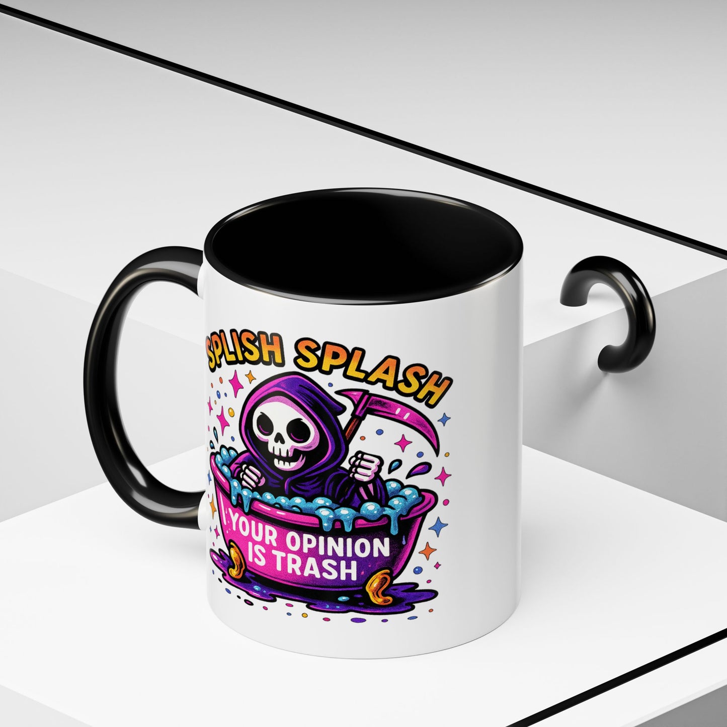 Humor Mug - Splish Splash Your Opinion is Trash