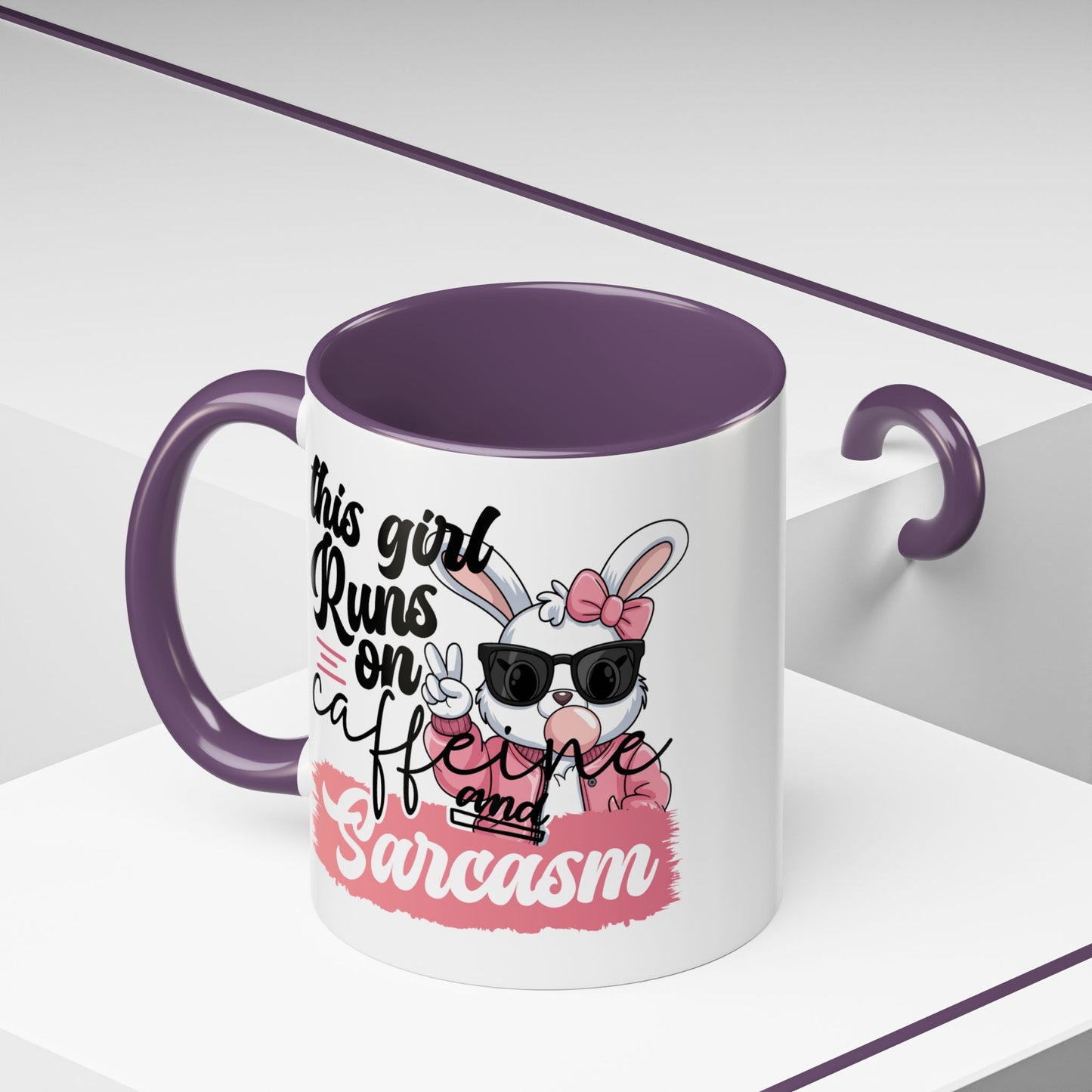 Humor Mug - This Girl Runs on Caffeine & Sarcasm