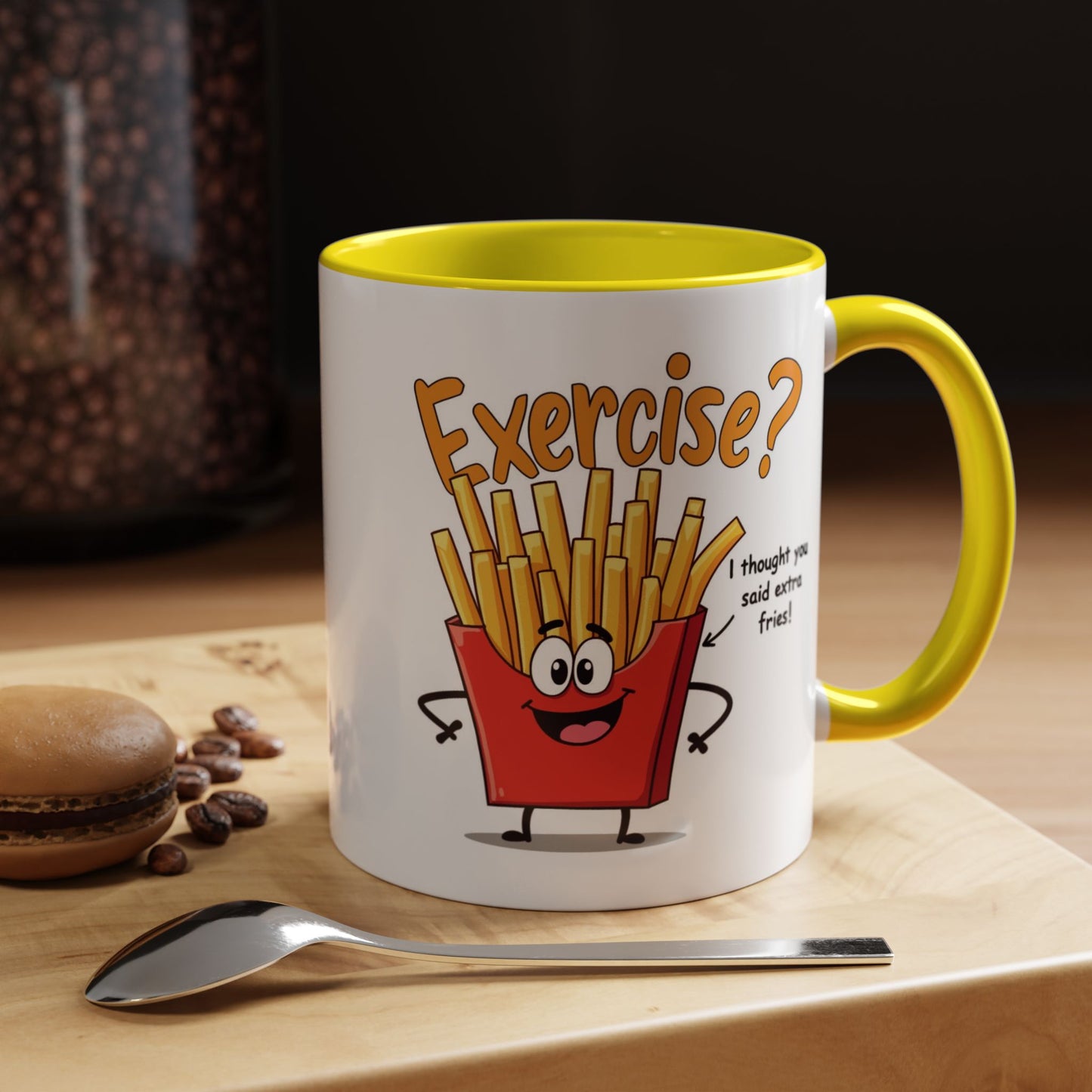 Humor Mug - Exercise I Thought You Said Extra Fries