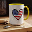 4th of July Mug - USA Flag Heart