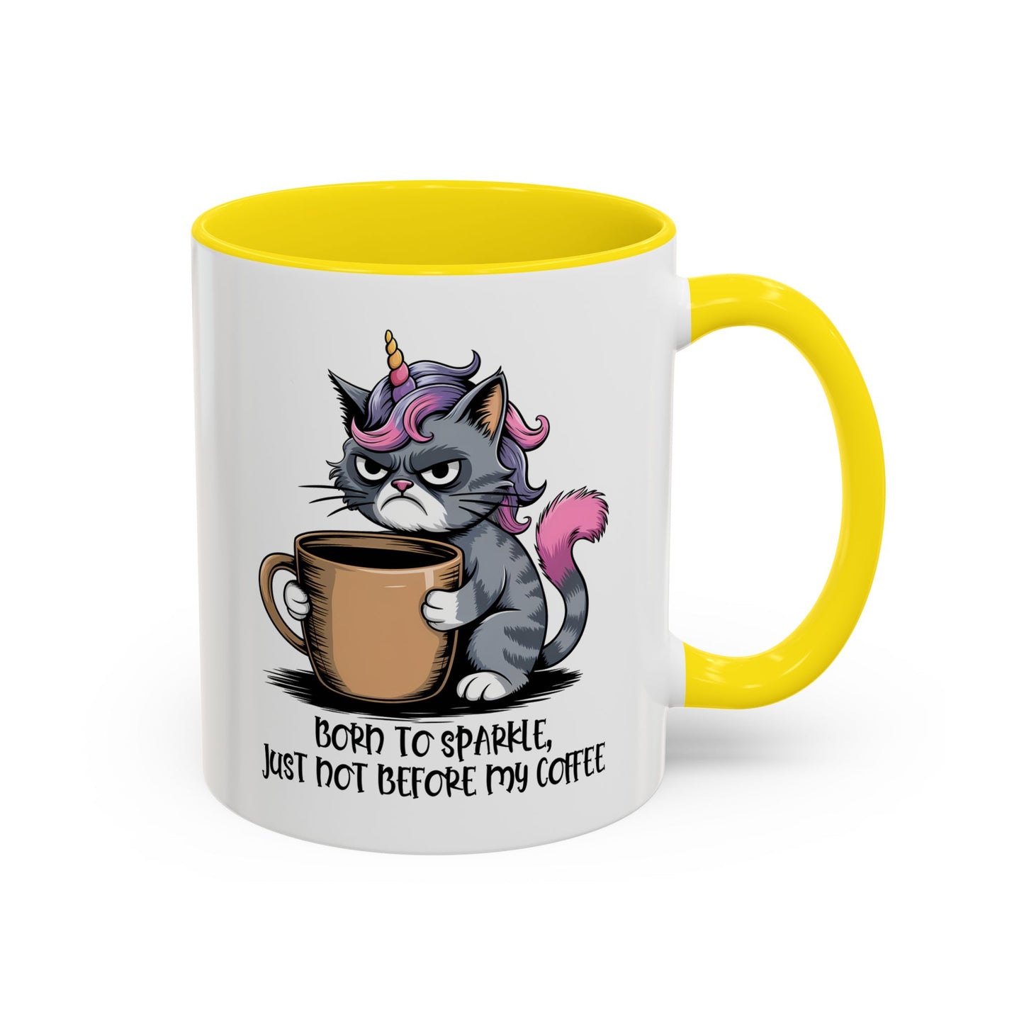 Humor Mug - Born to Sparkle, Just Not Before My Coffee