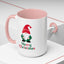 Christmas Mug - Merry Christmas Green & Red Text Gnome Candy Cane