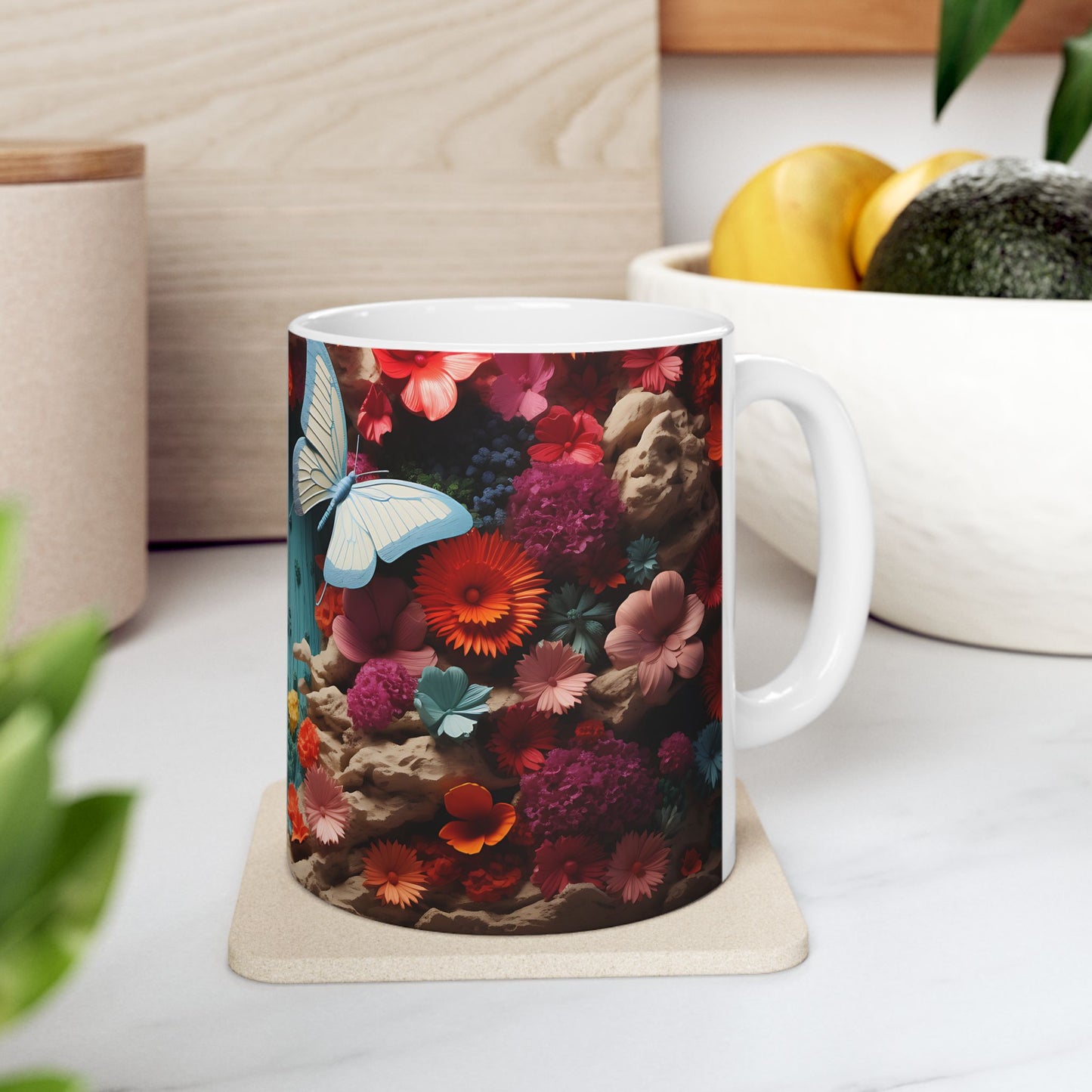 Artistic Mug - Colorful Butterflies 5