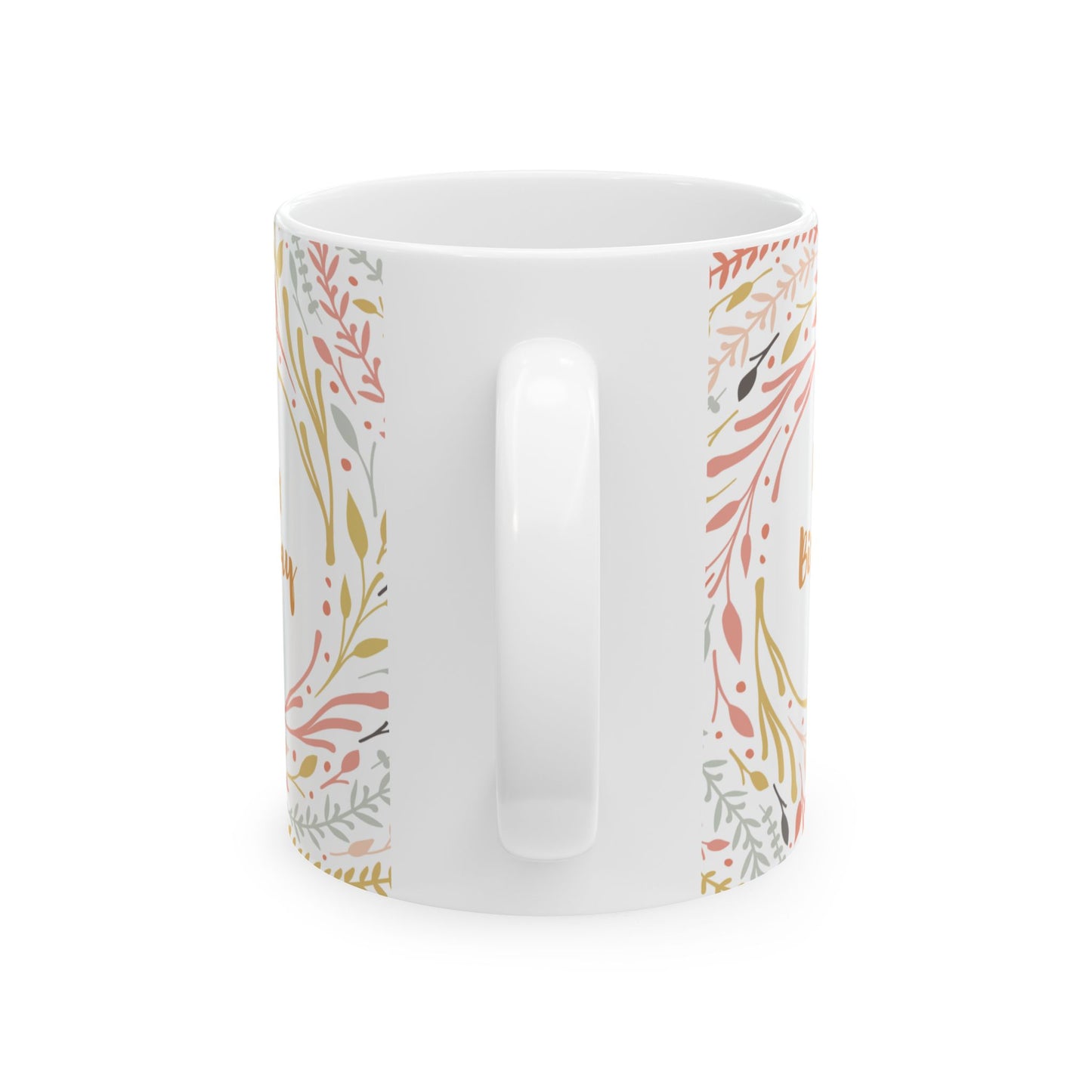 Birthday Mug - Happy Birthday Floral Circle