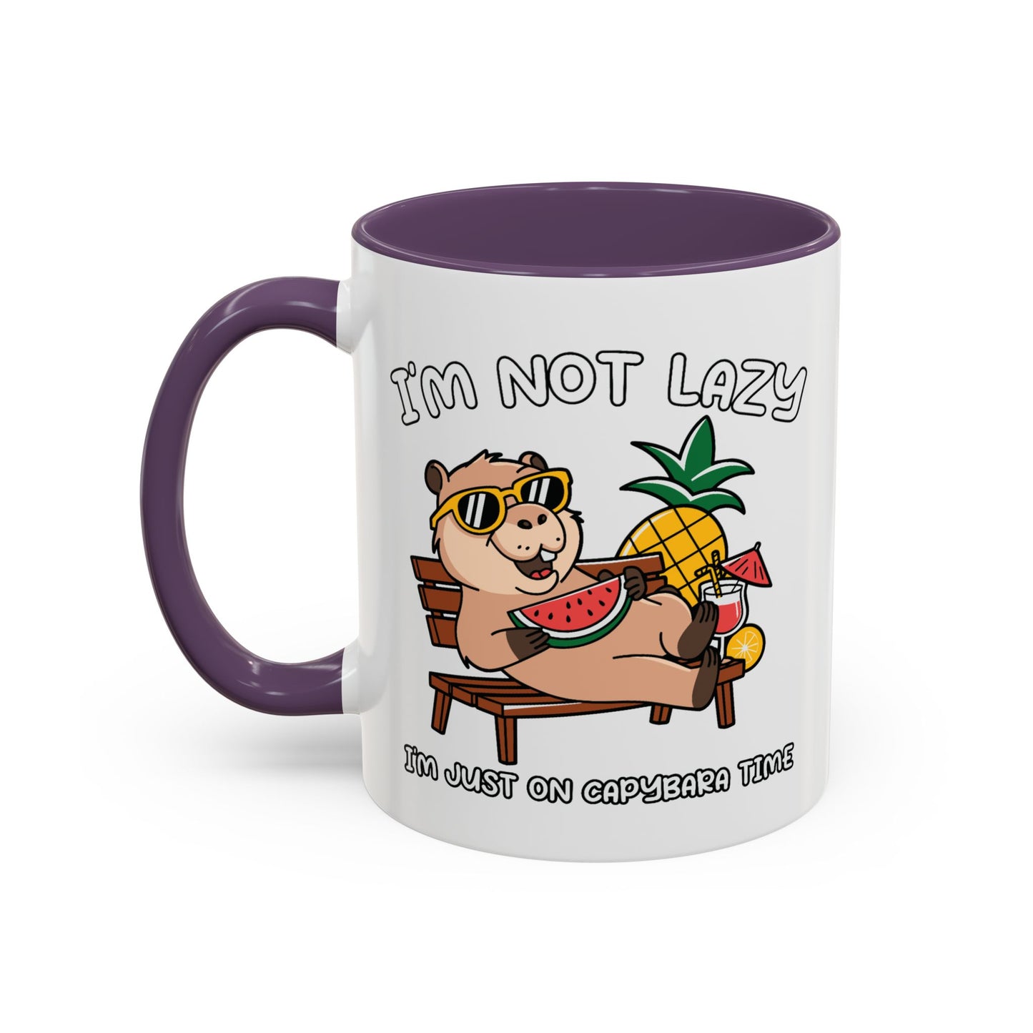 Humor Mug - I'm Not Lazy Capybara