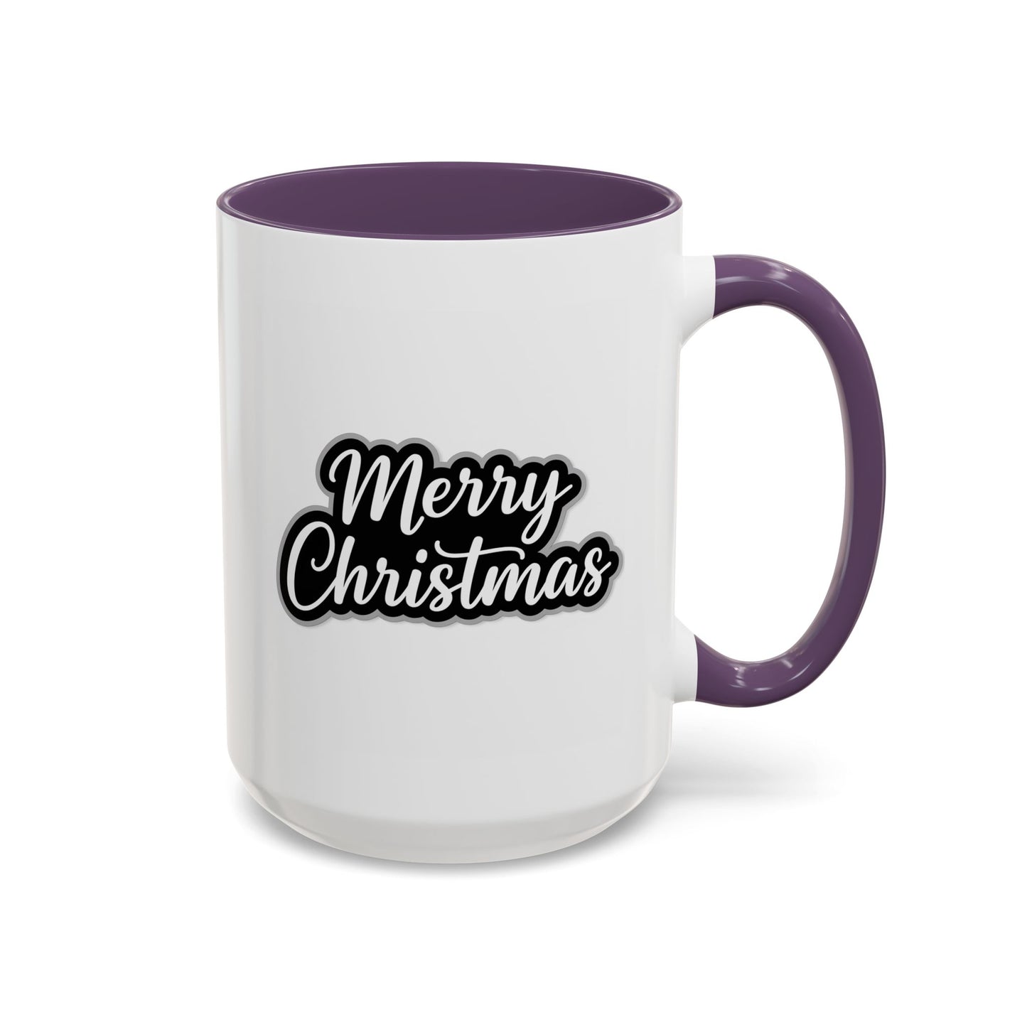 Christmas Mug - Merry Christmas White Black & Grey Text